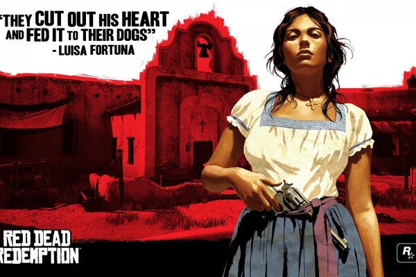 Red dead redemption garota com um revólver