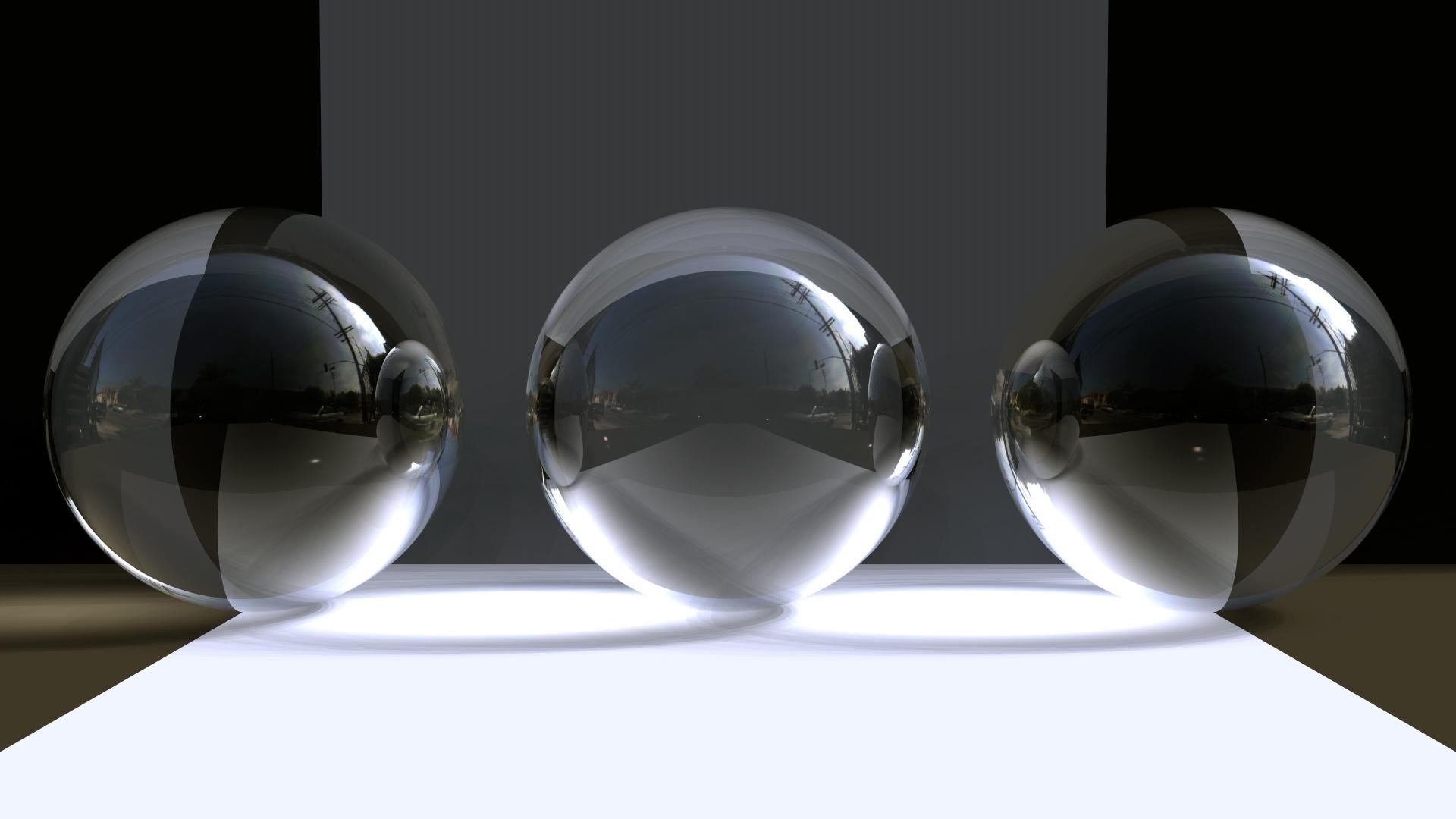 contrasts desktop glass reflection isolated