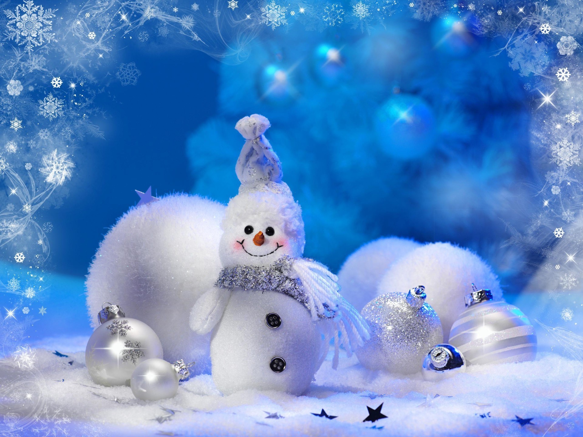 new year winter christmas snow snowflake merry ball celebration cold season frost snowman sphere decoration eve fun toy desktop moon