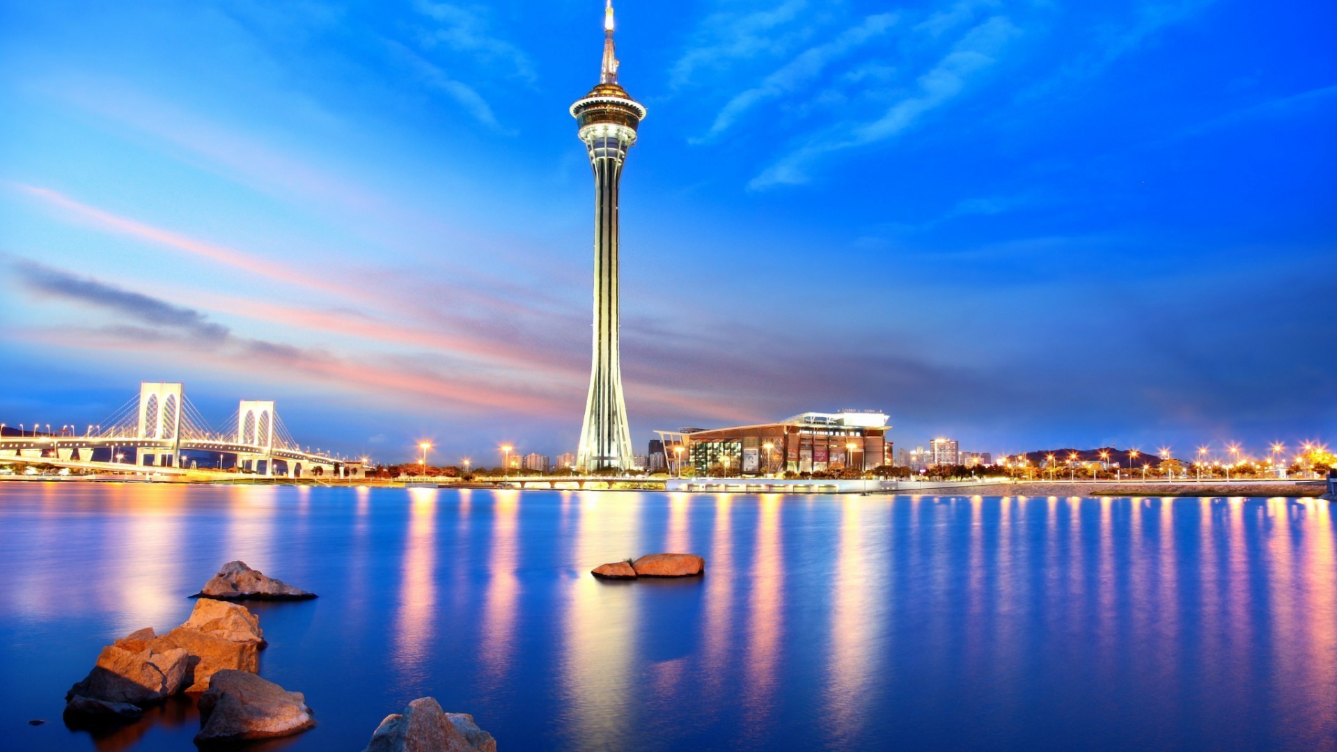 city water architecture travel dusk sunset sky evening outdoors cityscape building reflection dawn skyline bridge landmark river sea