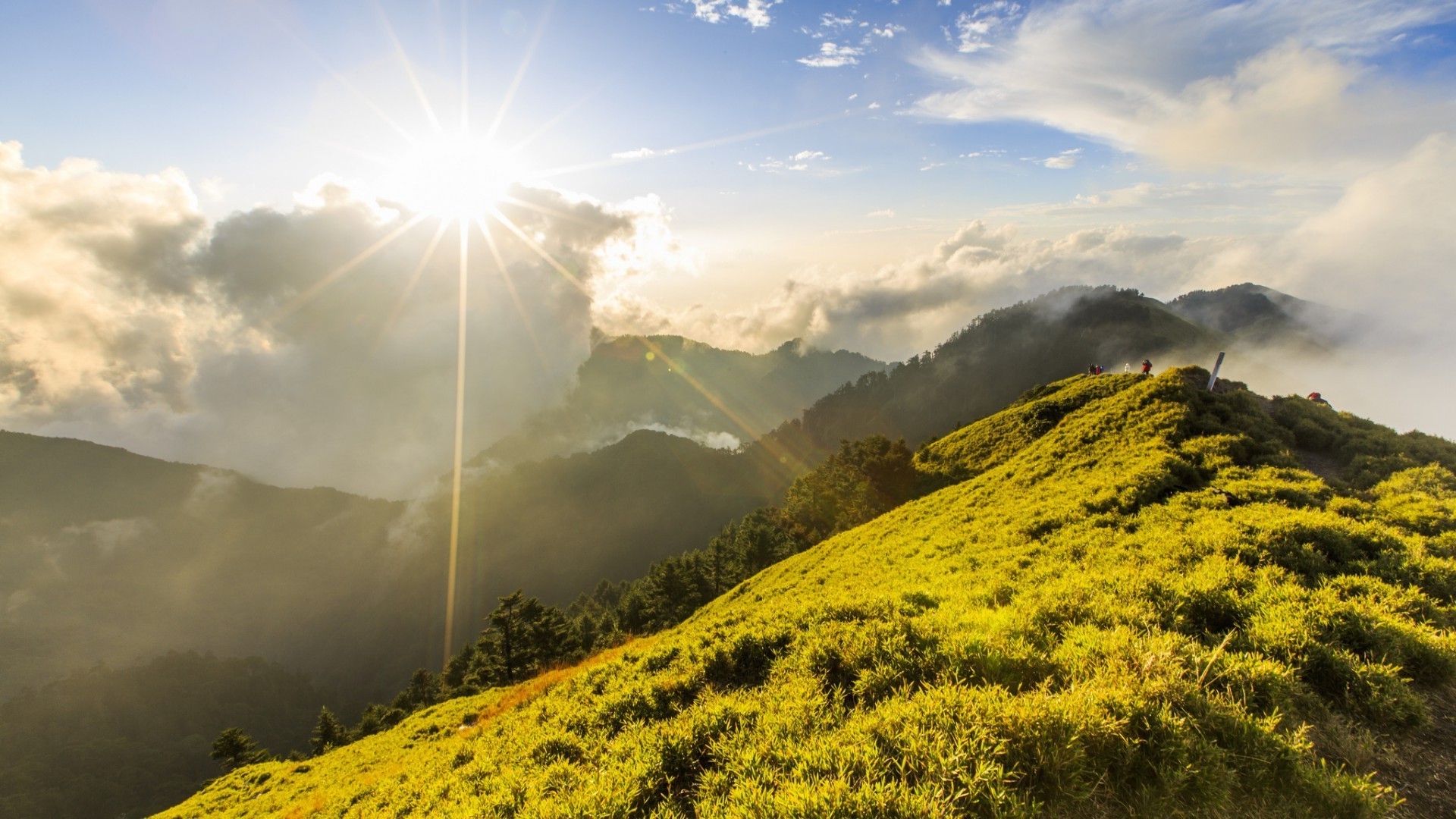 sonnenlicht und strahlen natur landschaft himmel berge reisen im freien gras gutes wetter sonne dämmerung sonnenuntergang sommer des ländlichen hügel