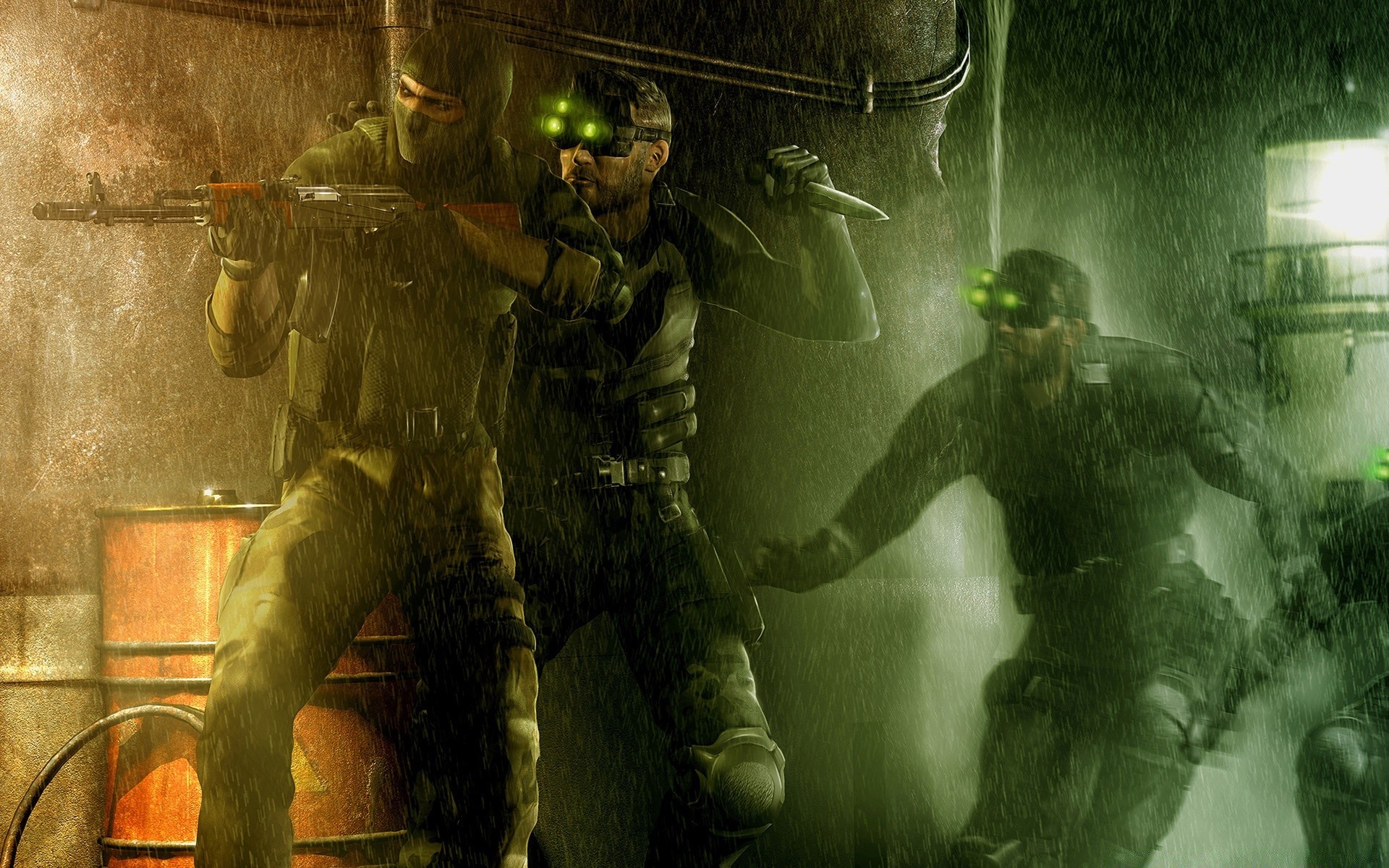 splinter cell arte uomo pittura adulto guerra indossare uno musica illustrazione donna gruppo due