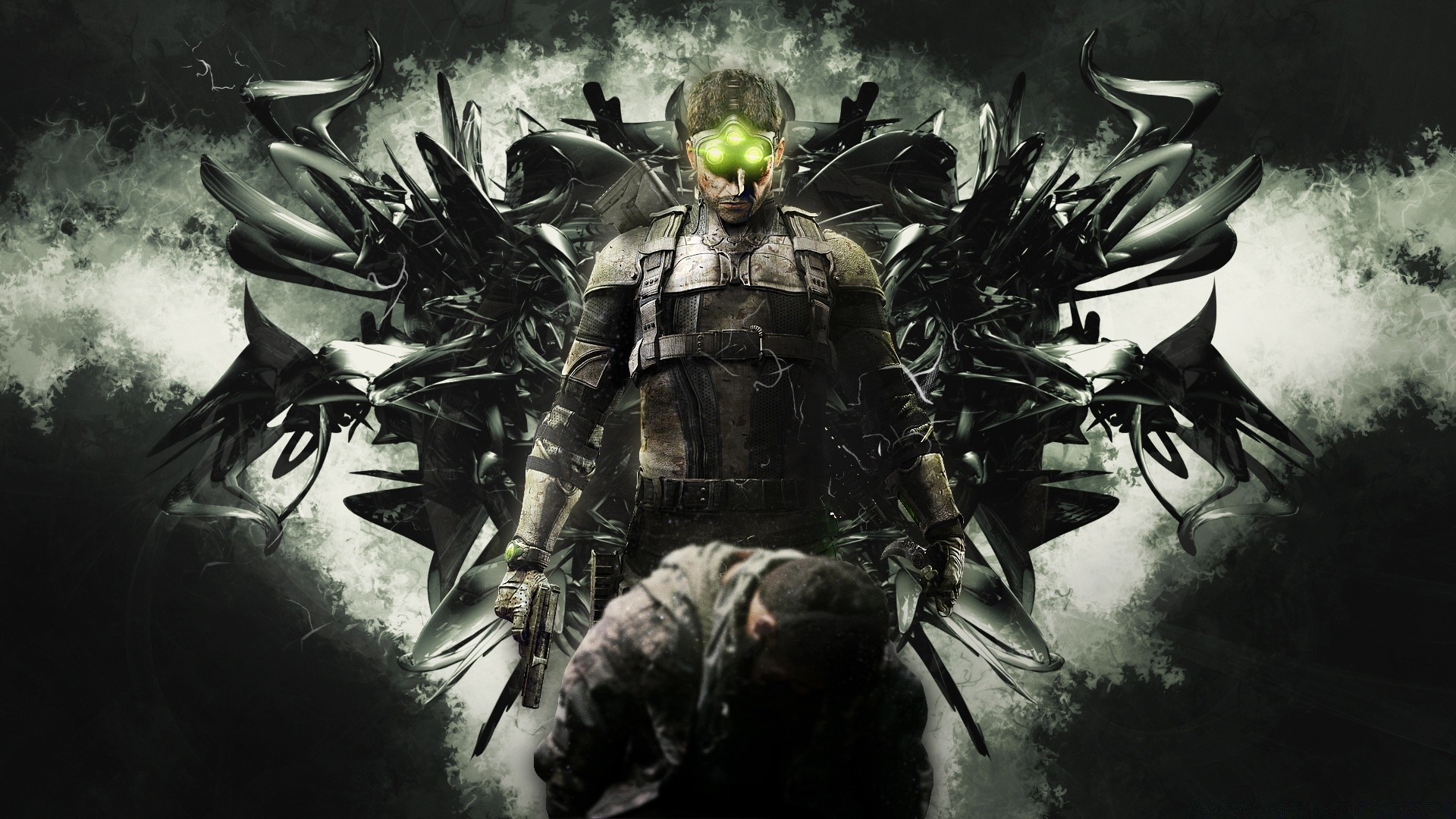 splinter cell militär krieg erwachsener tragen gruppe kampf soldat illustration mann ein kunst waffe kampf