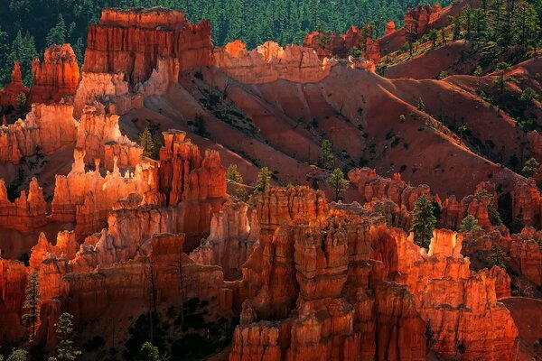 Bellissimo paesaggio con canyon di sabbia rossa