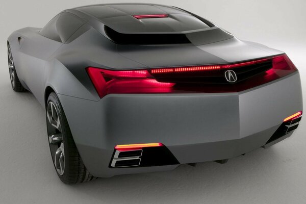 Grey sports car rear