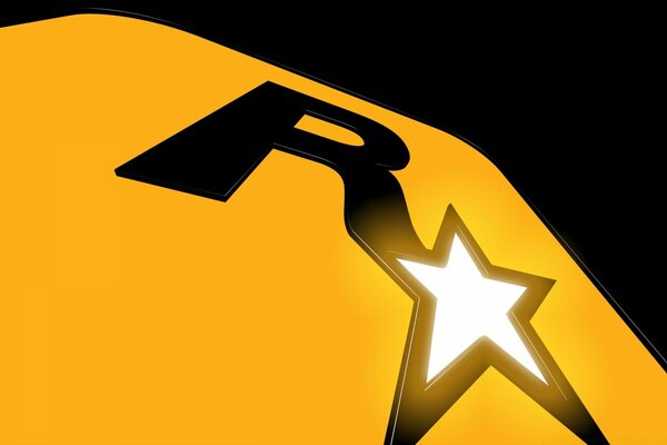 Parlayan yıldızla Rockstar Games in logosu