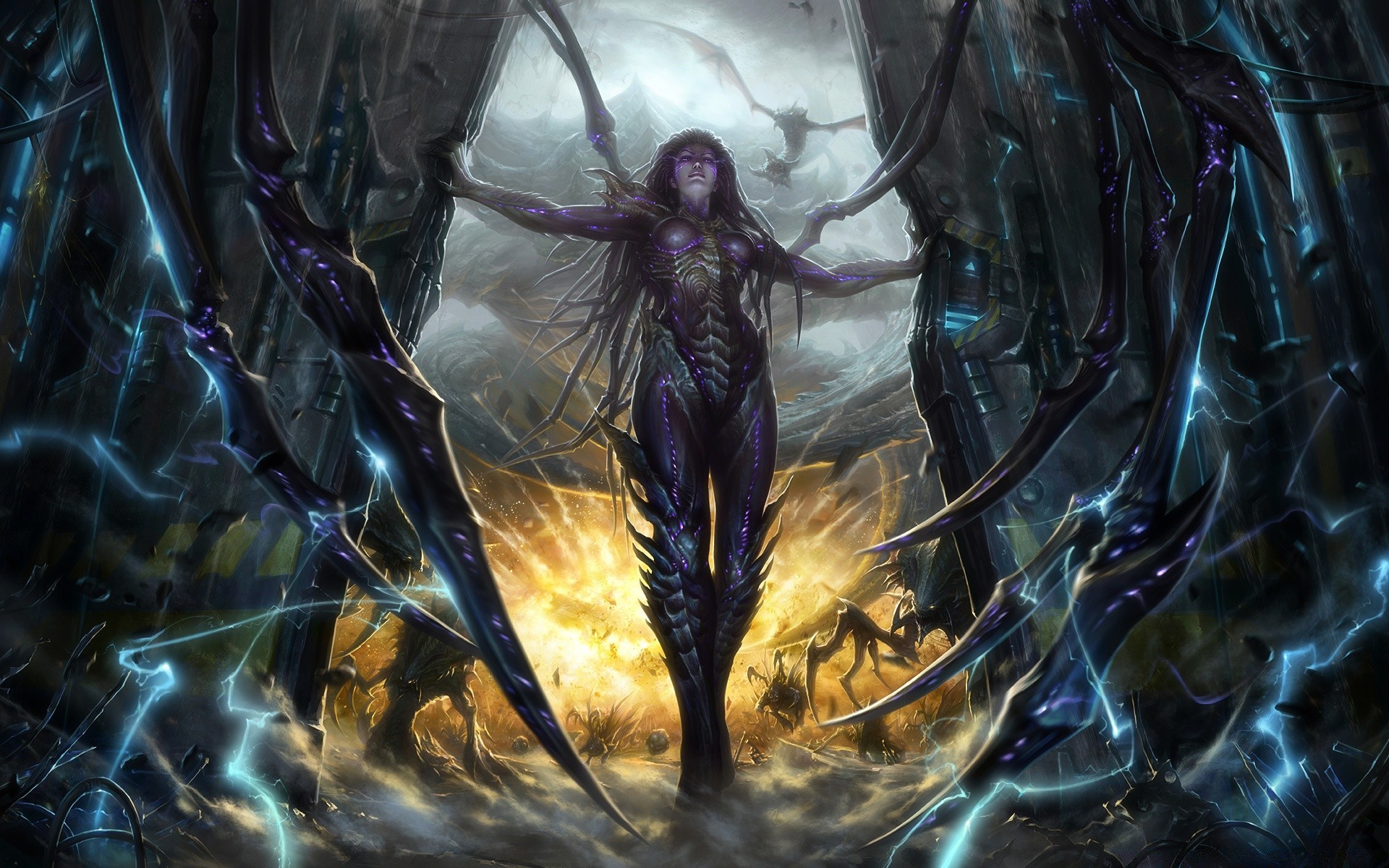 starcraft flamme kunst rauch fantasie abstrakt