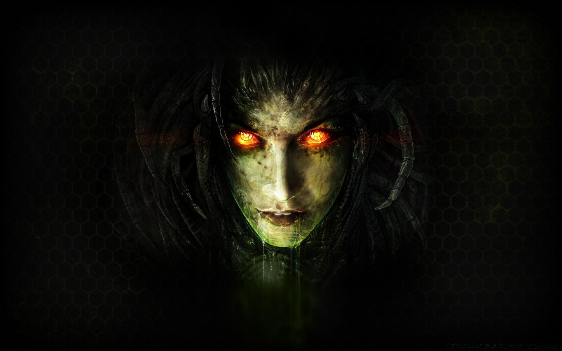 starcraft retrato halloween solo miedo cara oscuro horror arte