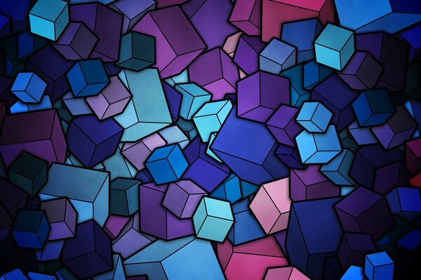 Geometric mosaic of cubes