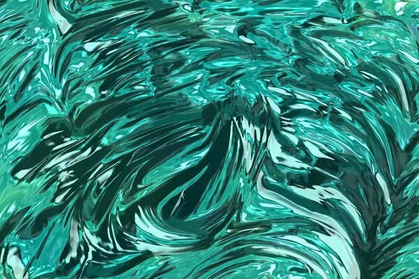 Turquoise texture of torn plastic