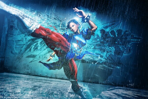 Image of Street fighter characters underwater