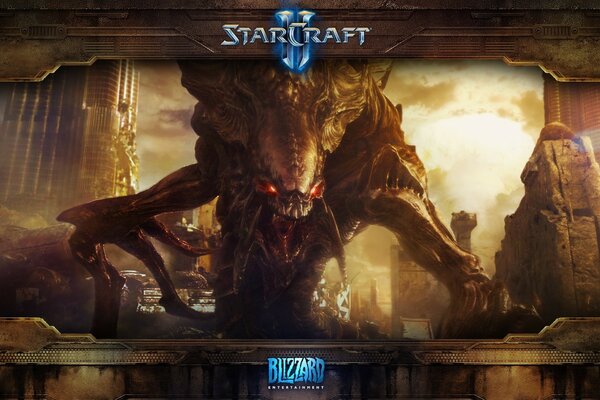 Art. starcraft . Painting on the wall