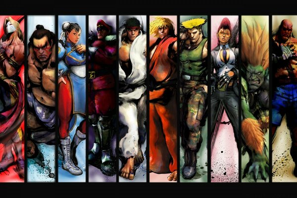 Die Kunst des Street Fighters. Eine vielfältige Gruppe von Menschen