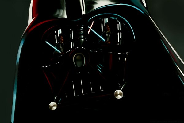 Darth Vader Mask with Warrior Reflection