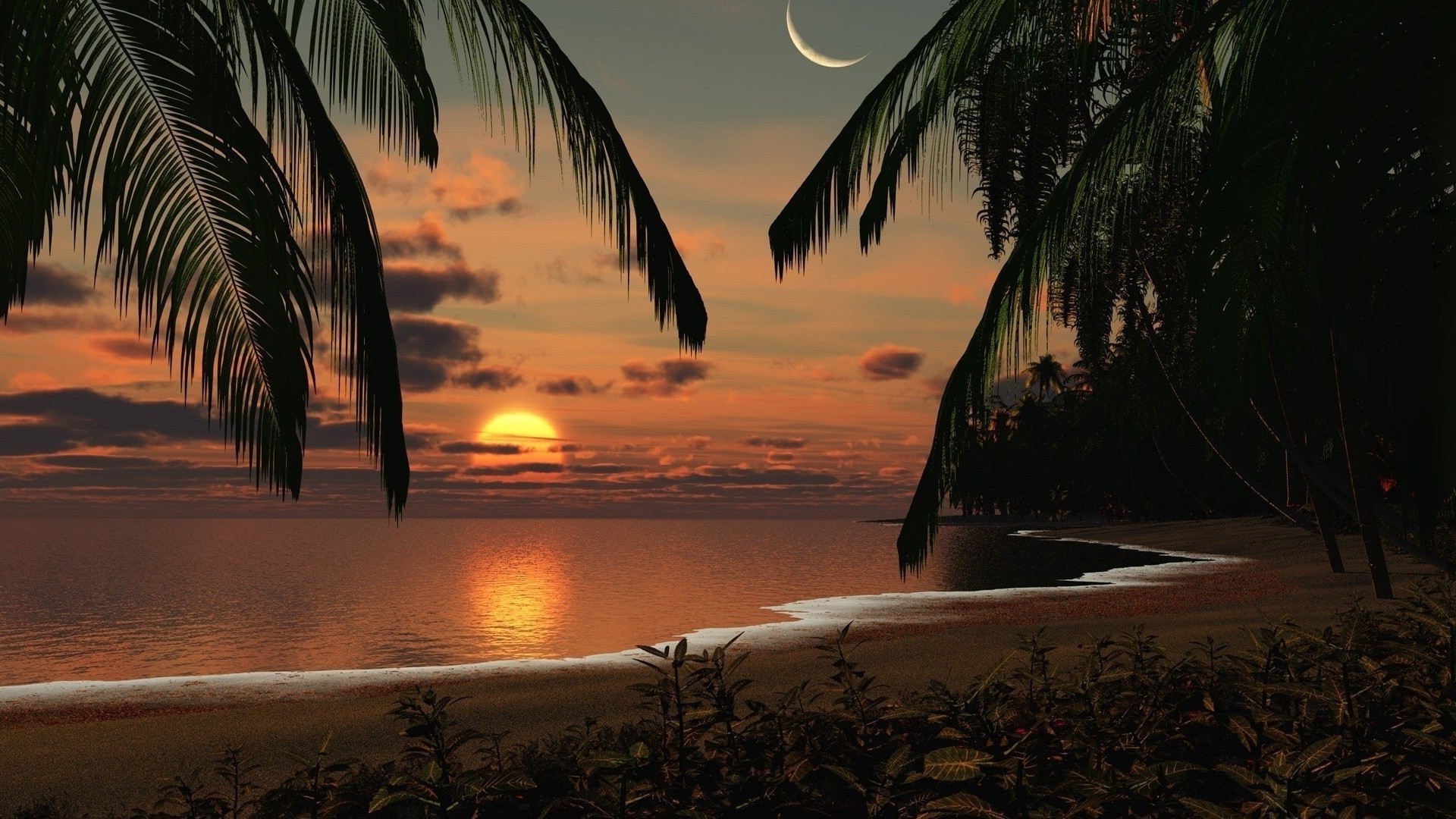 meer und ozean strand wasser sonnenuntergang ozean meer sonne sand reisen tropisch dämmerung meer abend insel landschaft baum dämmerung palmen