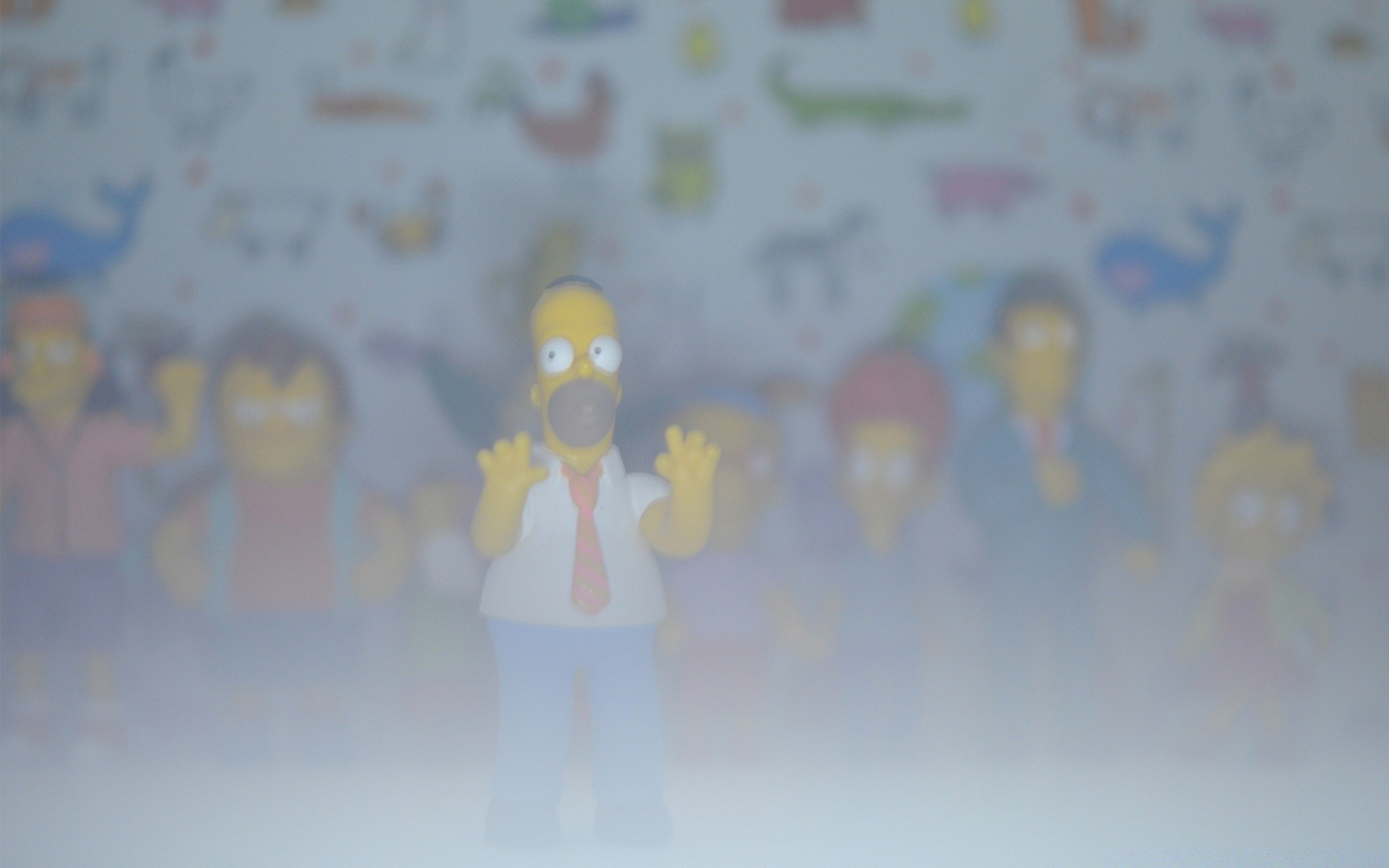 los simpson desenfoque adulto escritorio grupo felicidad persona juguete usar expresión facial color