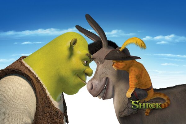 Porträt von Shrek und seinen besten Freunden