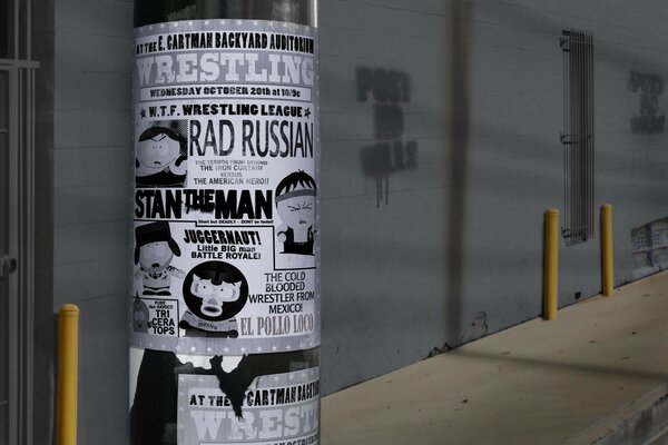 South park wanted on a pole