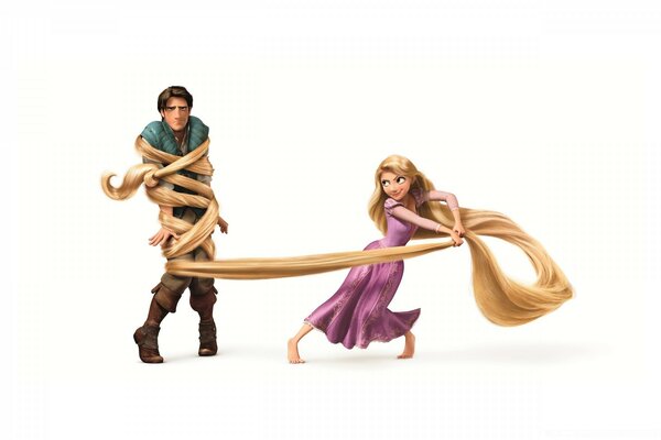 Rapunzel emmêlé un jeune homme