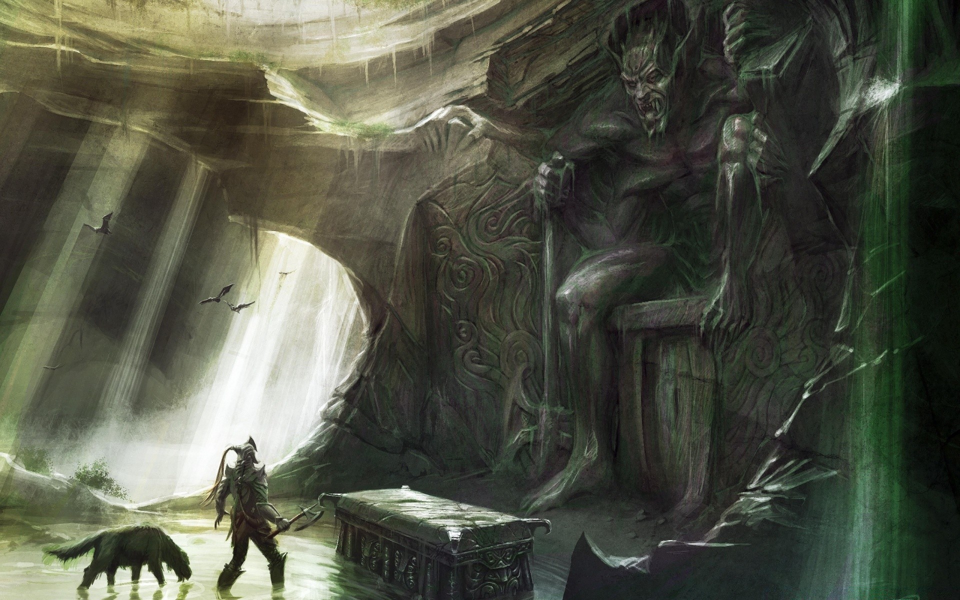 the elder scrolls art painting illustration blur