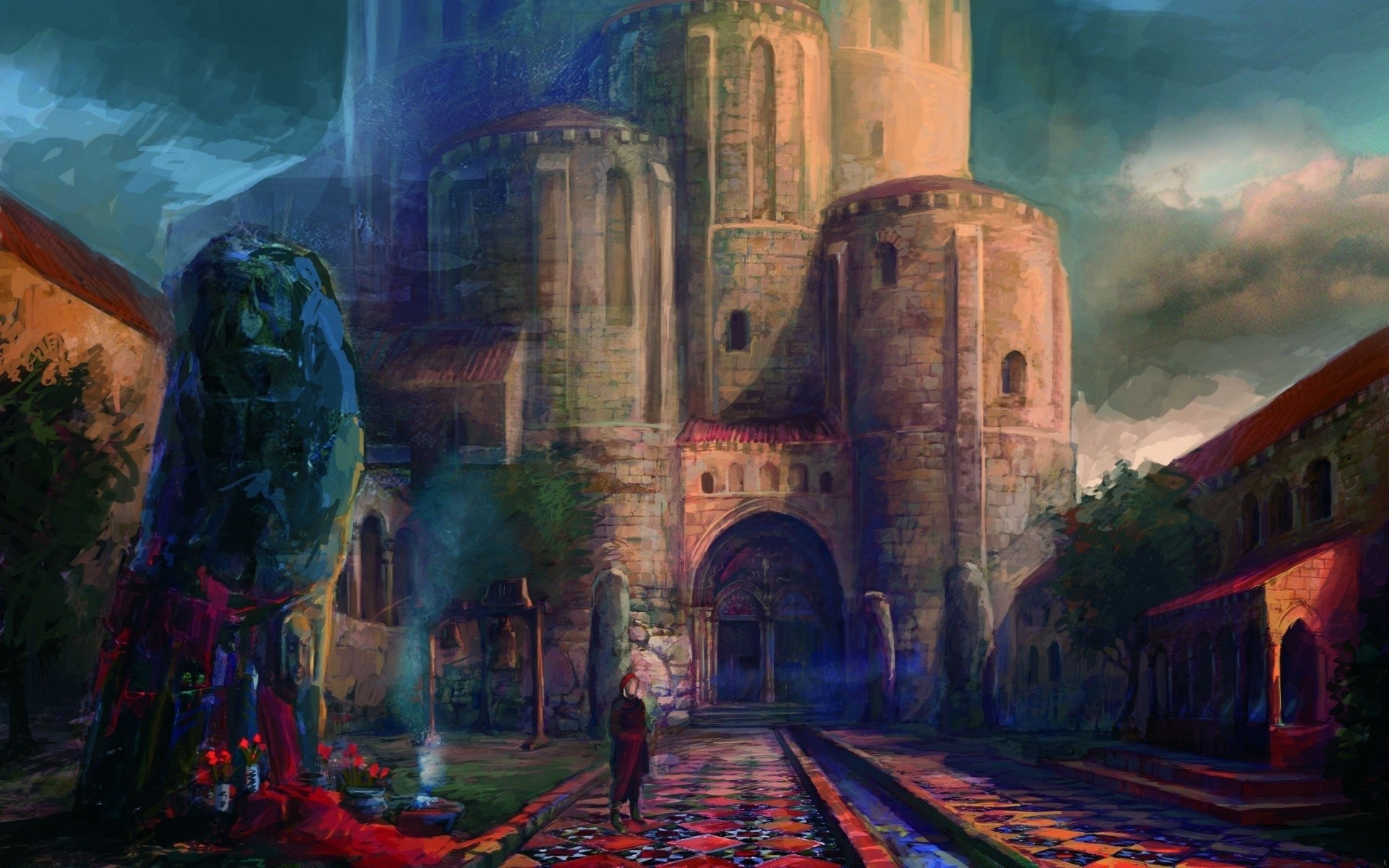 the witcher art painting religion architecture travel sculpture evening landmark church