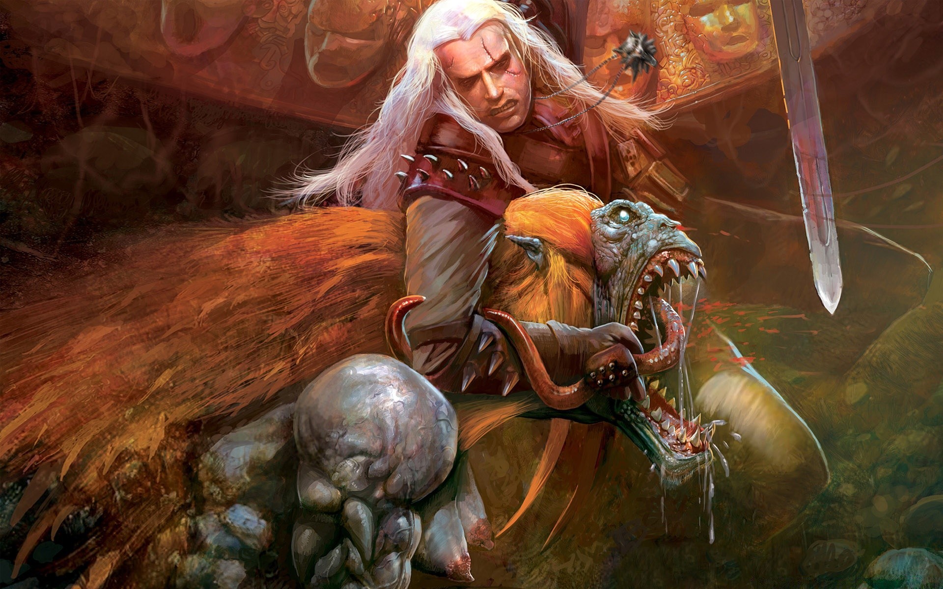 the witcher arte pintura religião adulto mulher deus sozinho véu