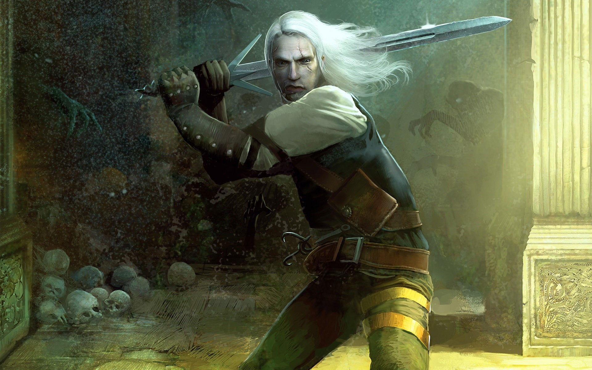 the witcher sozinho adulto pintura vestir mulher arte subaquático homem guerra dois exploração água