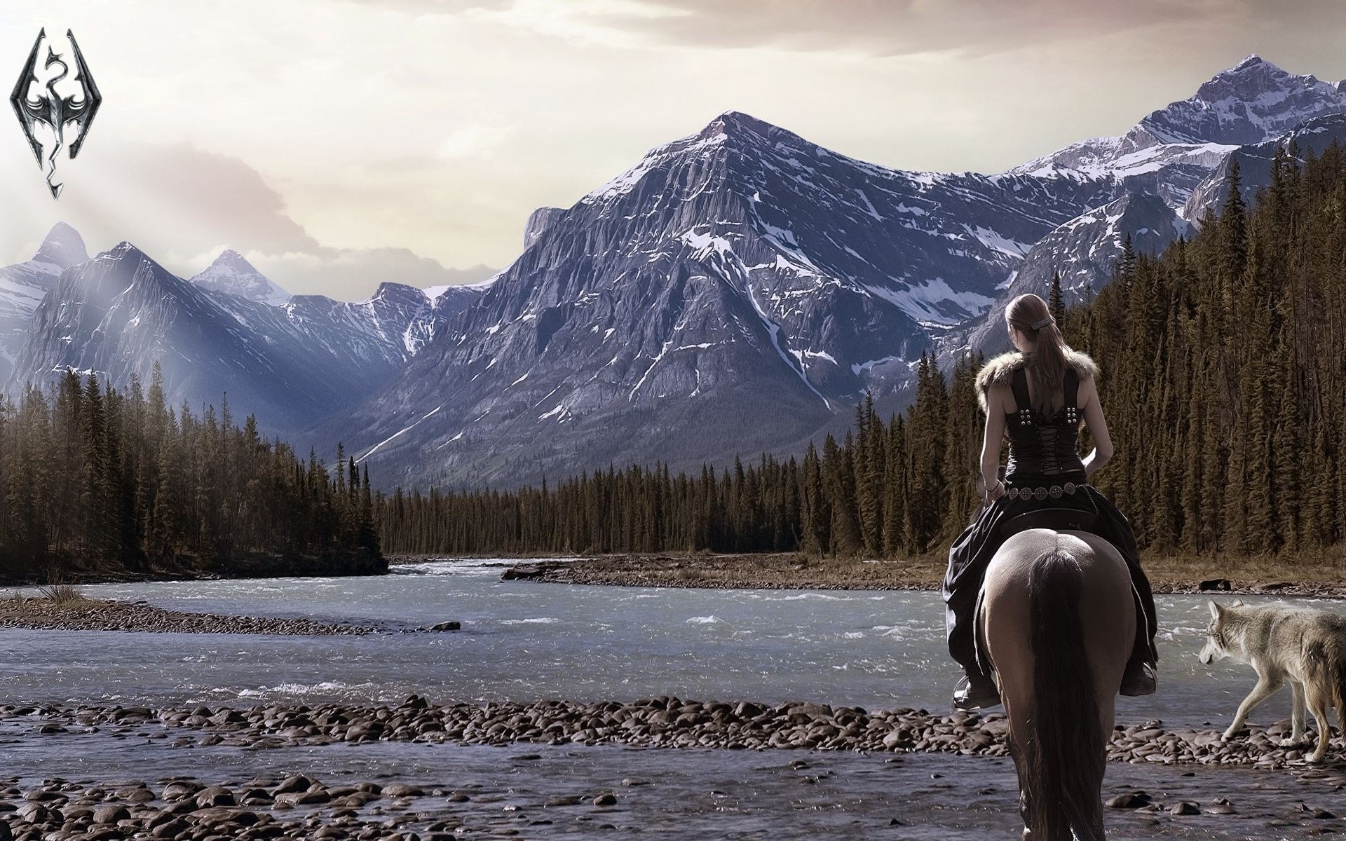 the elder scrolls schnee berge winter eis landschaft reisen landschaftlich see im freien wasser tal tageslicht gletscher kälte