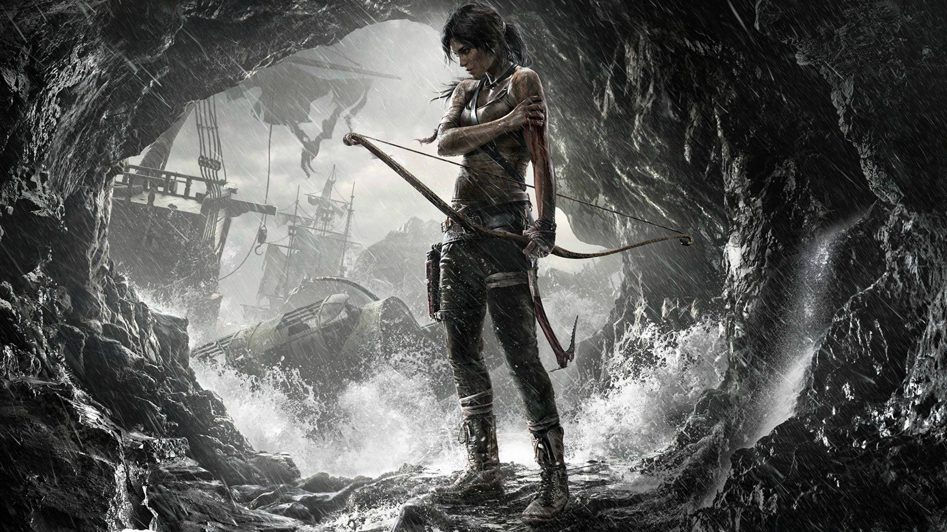 tomb raider dorosły pojedynczy akcja odpoczynek samochód woda człowiek niebezpieczeństwo dym kobieta katastrofa ruch