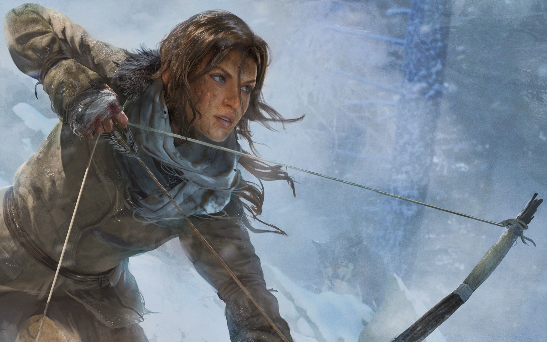 tomb raider zima zimny śnieg jeden na zewnątrz dorosły broń natura nosić wypoczynek