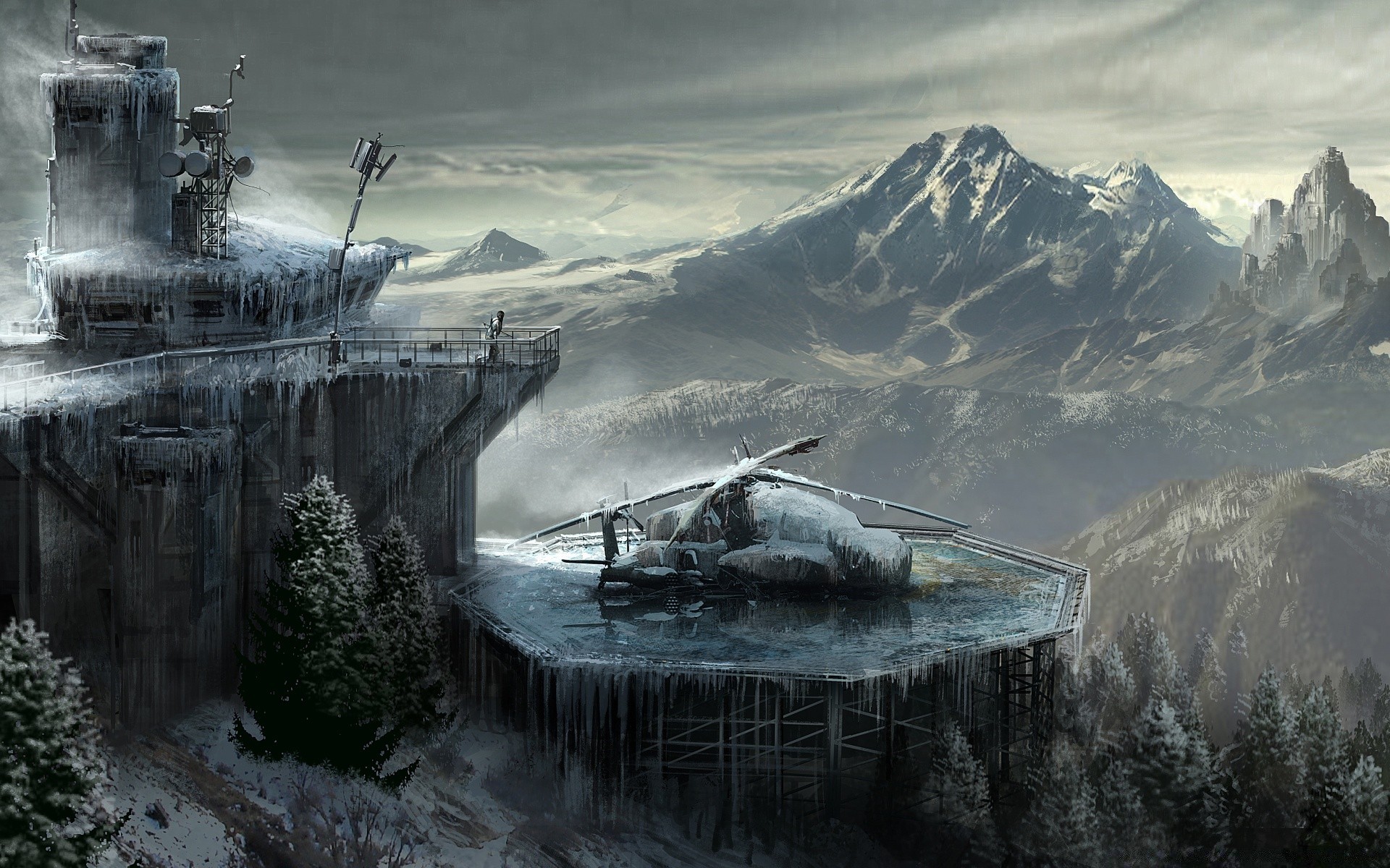 tomb raider neve acqua inverno ghiaccio paesaggio montagna viaggi freddo cielo