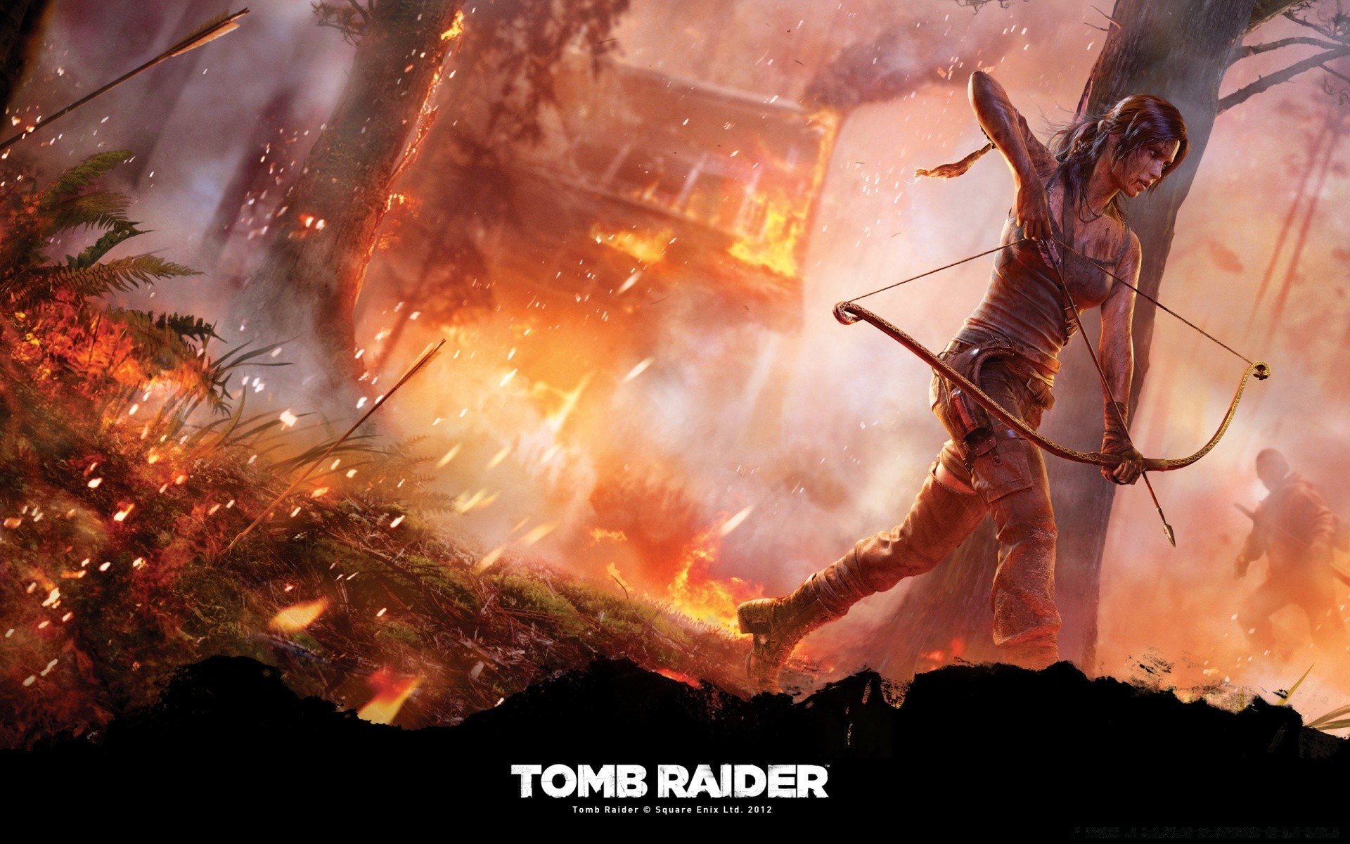 tomb raider invertébrés flamme danger à l extérieur fumée