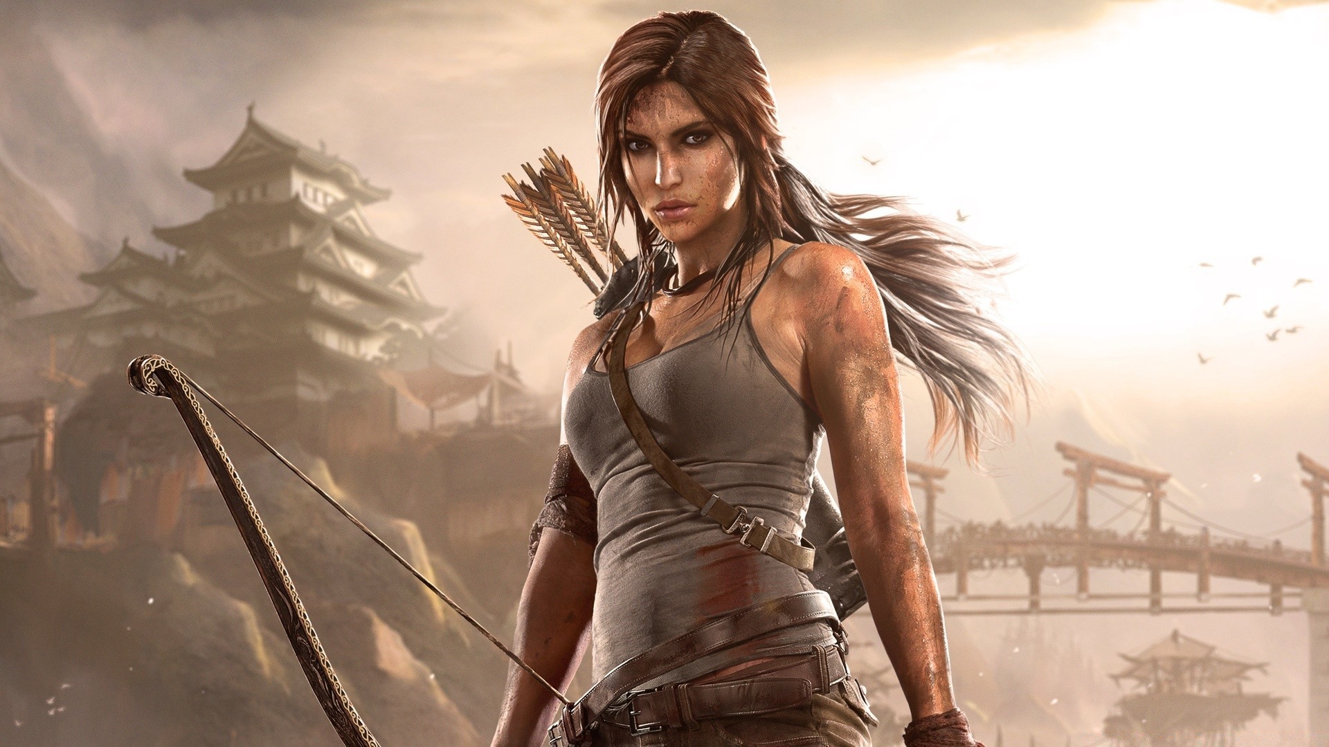 tomb raider ересек су әйел жағажай бір теңіз модель мұхит әдемі портрет қыз жаз кию теңіздер сән күн батуы саяхат