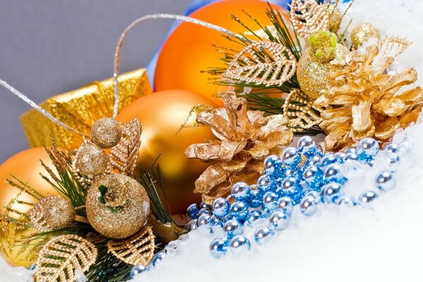 Christmas decoration. Accessories for the holiday