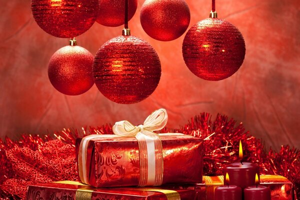 Beautifully packaged gift in red paper