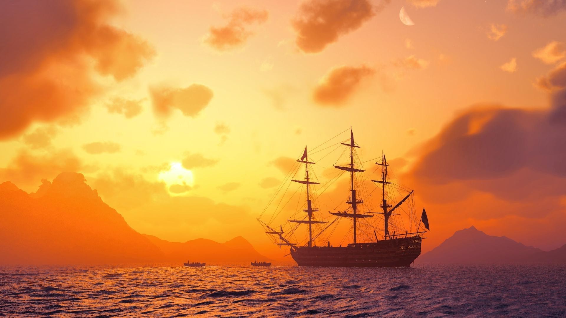 the sunset and sunrise sunset dawn water sea ocean sky evening watercraft sun dusk travel ship sailboat boat