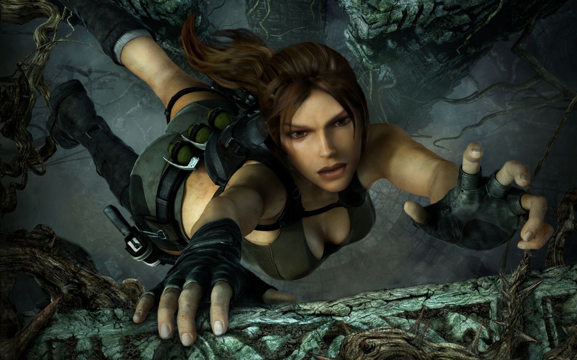 tomb raider kadın yetişkin bir portre kız savaşlar silahlar giyinmek çıplak uzanmış resim sanat model askeri