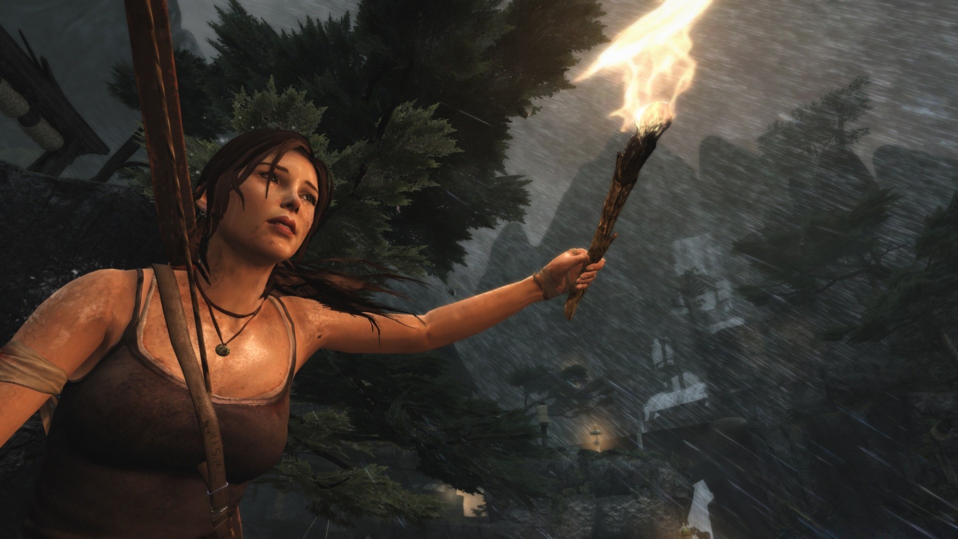 tomb raider allein erwachsener frau mädchen wasser tragen porträt im freien freizeit