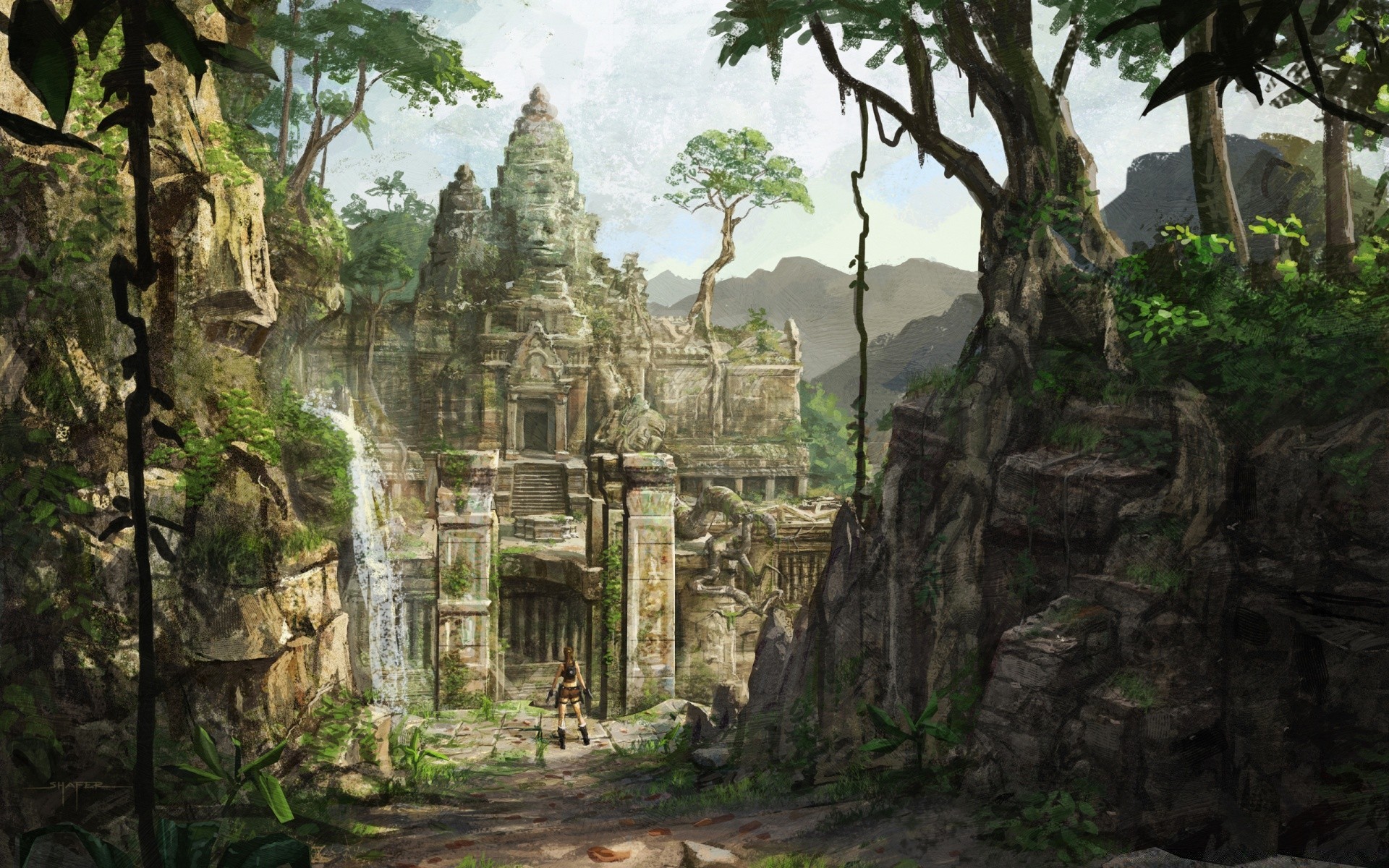 tomb raider reisen antike tempel baum religion holz stein natur alt dschungel architektur wat im freien buddha überwucherung tropisch tourismus erbe blatt