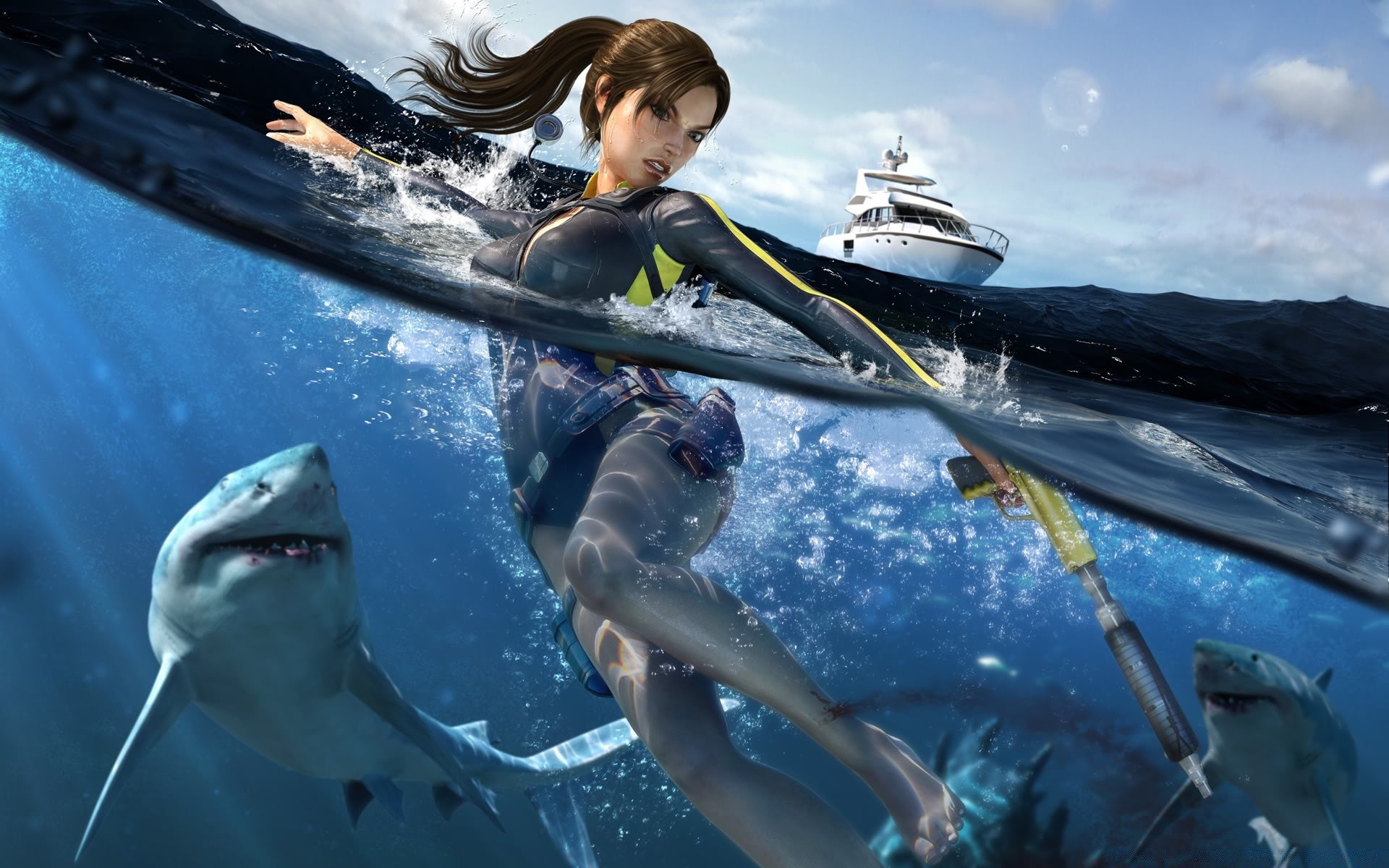 tomb raider acqua una auto per il tempo libero sport acquatici viaggi adulti subacquea sistema di trasporto uomo all aperto azione