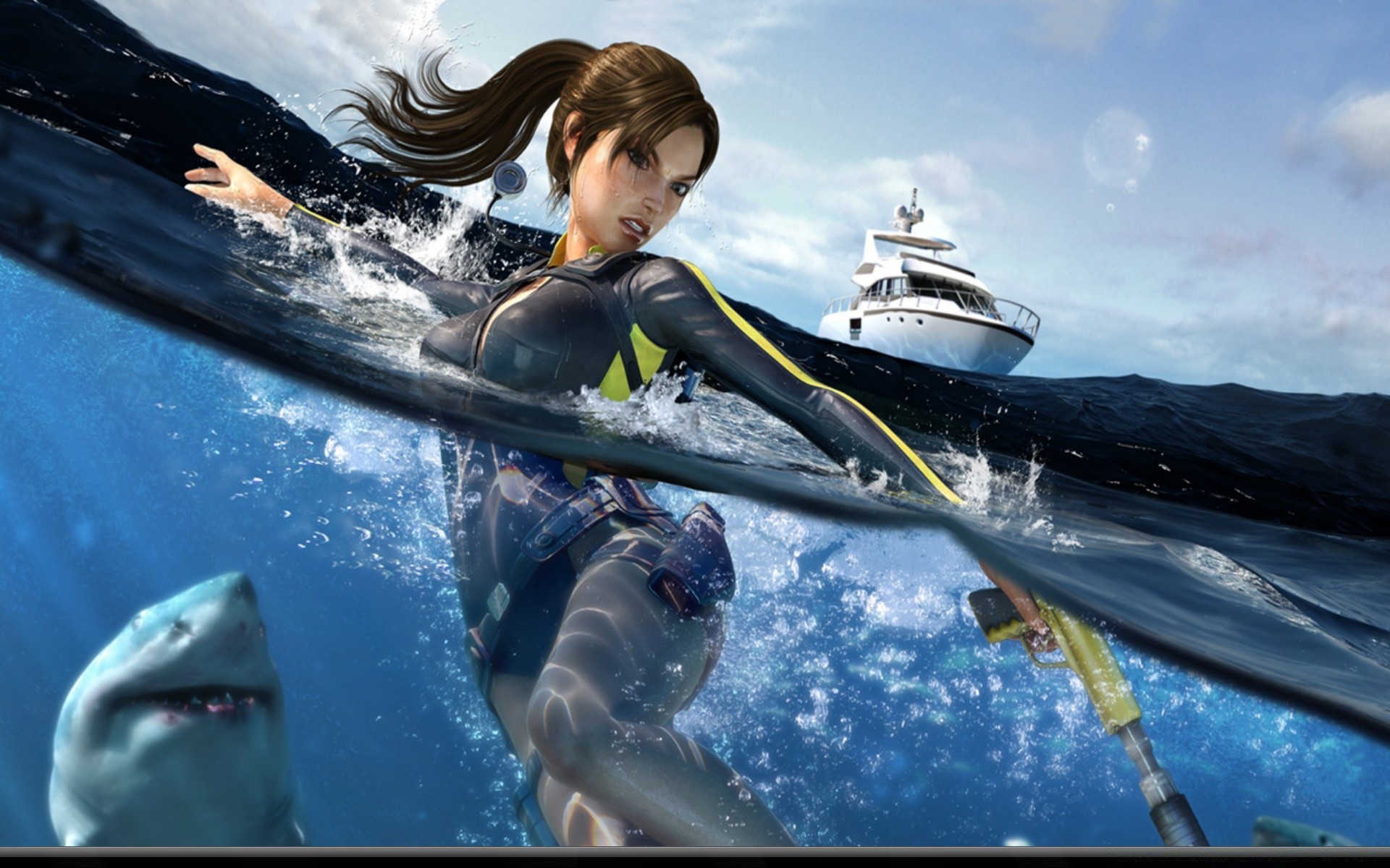 tomb raider vehicle water one travel transportation system adult action recreation water sports snow winter man outdoors watercraft