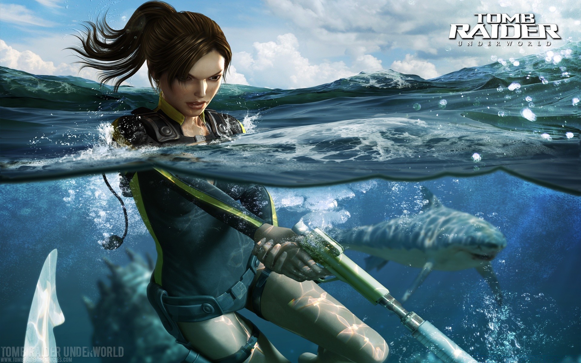 tomb raider water outdoors underwater swimming sea wet travel nature summer fun horizontal