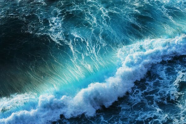 Waves in a sea storm