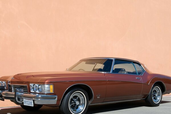 Brown classic car at the exhibition