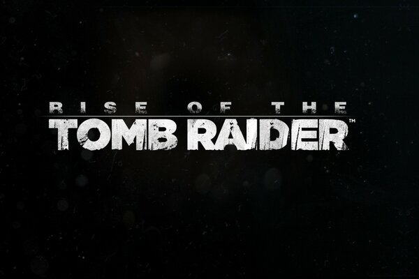 Inscription blanche tomb raider sur fond noir