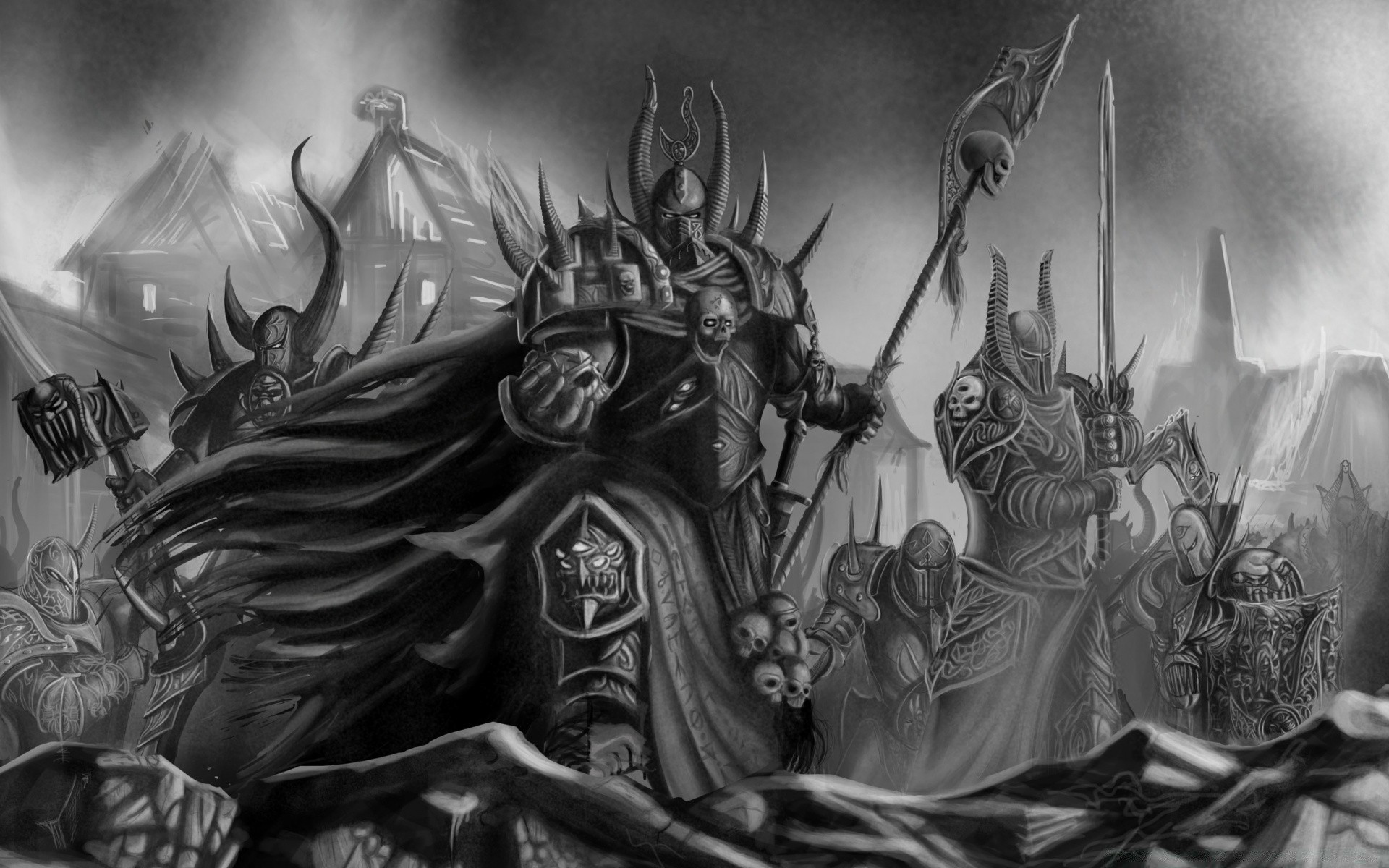 warhammer өнер бір ересек топ иллюстрация адам басып шығару кию