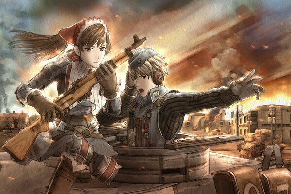 Valkyria chronicles Аниме өнері сурет салу