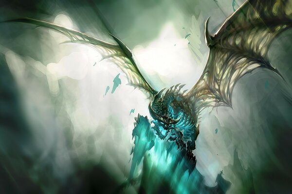 Palavra de arte de Warcraft com dragão