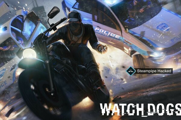 Watch_dogs car. Desktop background