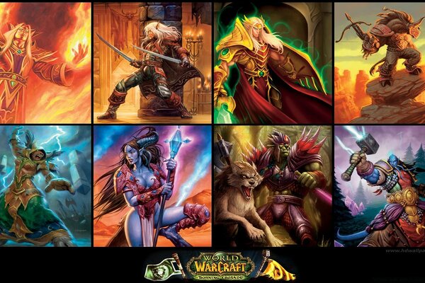 Word of Warcraft collage for desktop